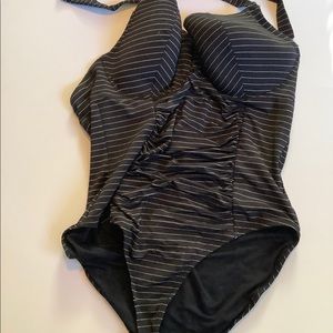 Swimsuitsforall Sexy Swim Halter w/gold Stripes